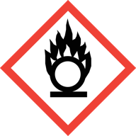 Flame over circle pictogram
